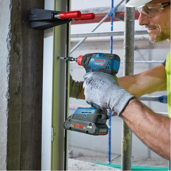 Bosch - GDX 18V-200 - Atornilladora con impacto con 2 baterías, Li-Ion, 18 V, 4 ah, 1/2 pulgada cuadrada y 1/4 pulgada hexágono 