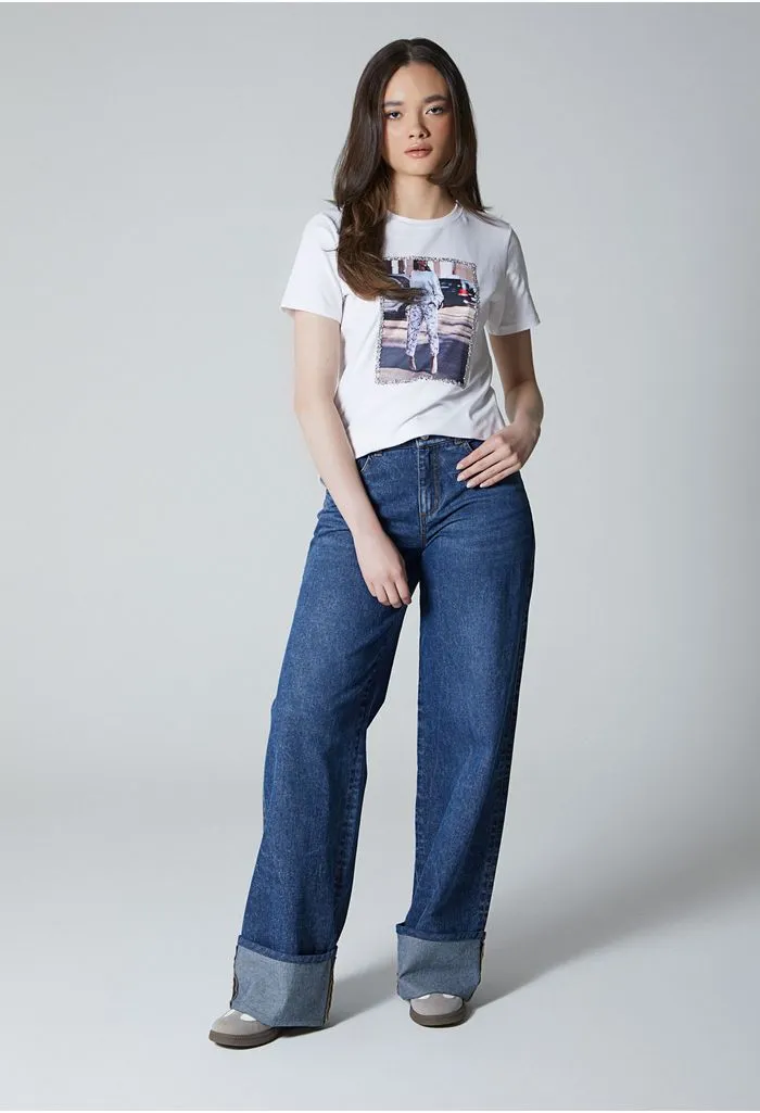 Camiseta estampada para mujer