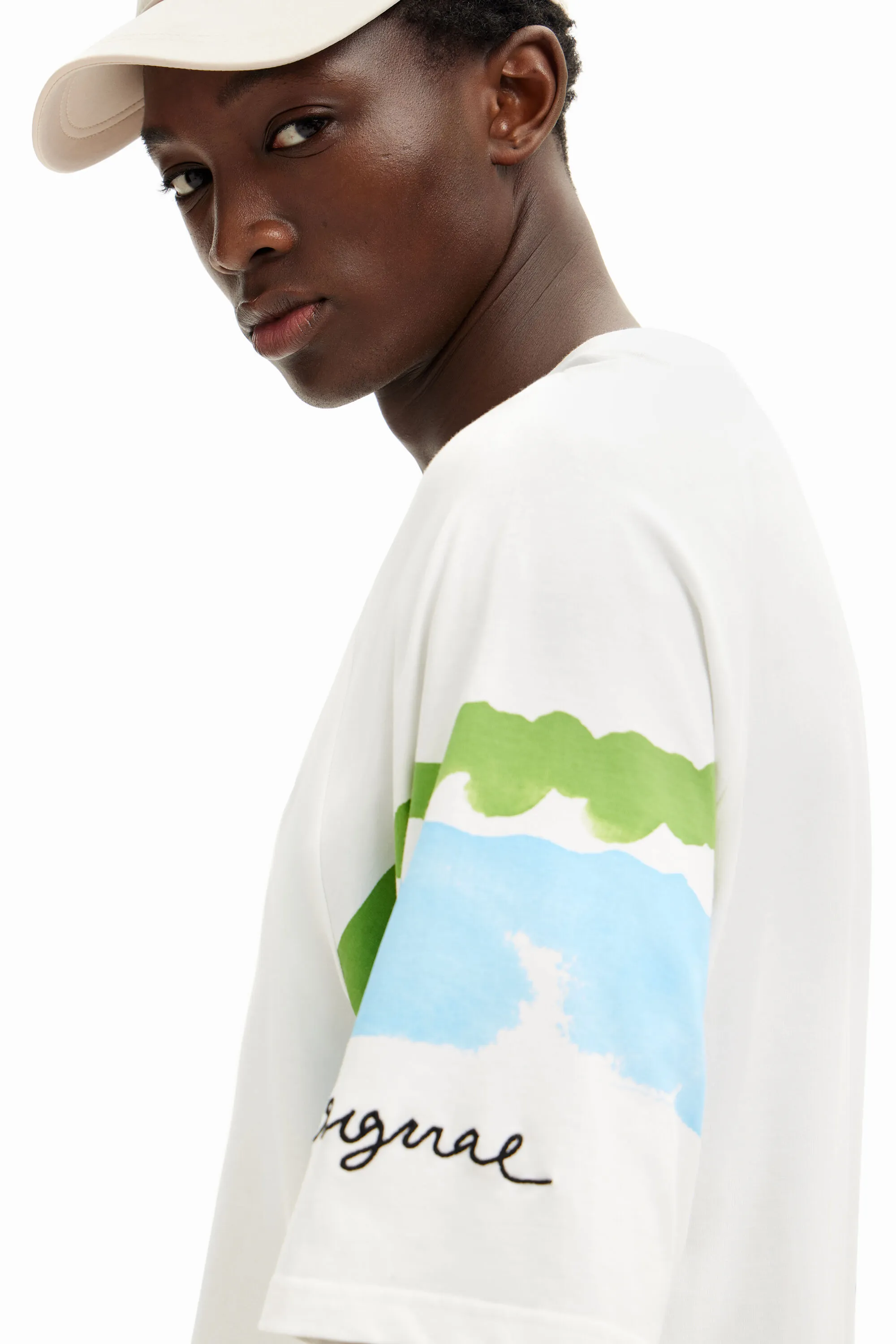 Camiseta palmeras acuarela