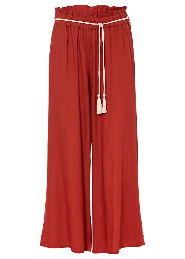 Culotte de viscosa sostenible rojo carmín