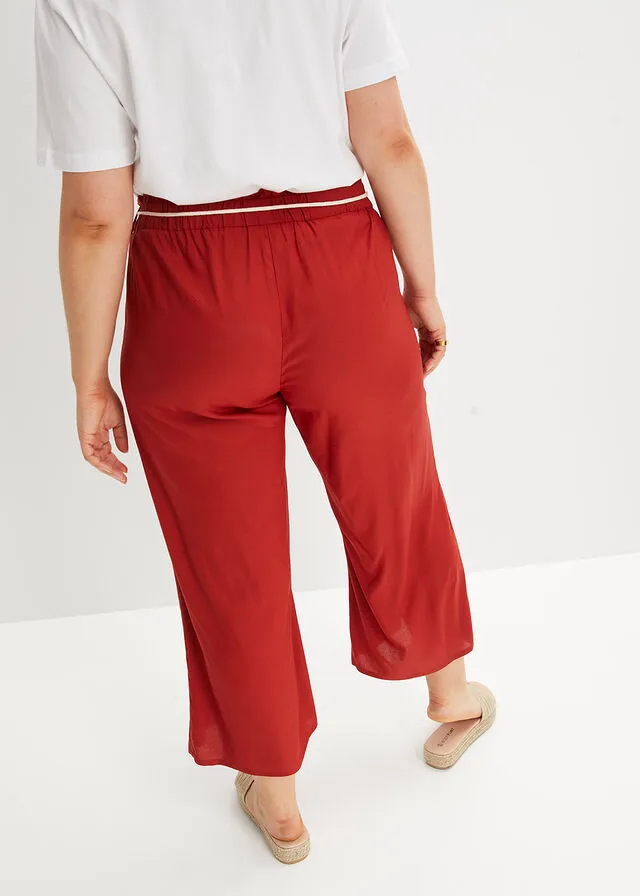 Culotte de viscosa sostenible rojo carmín