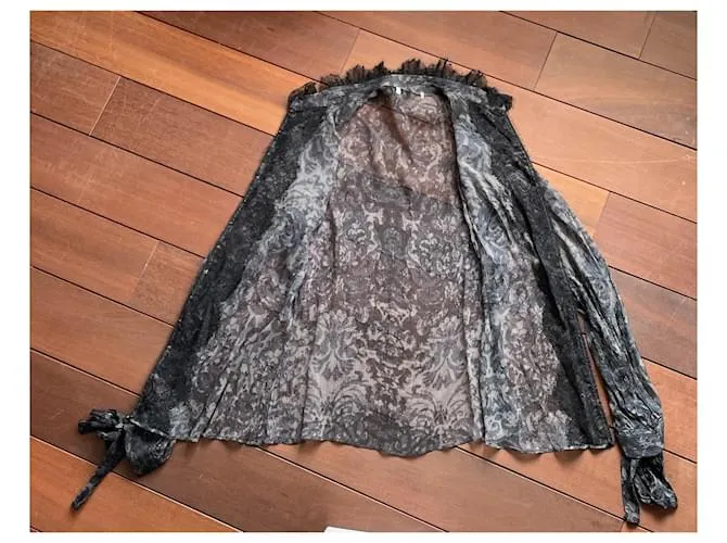 Elie Tahari Tops Negro Azul Gris 