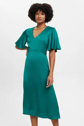 Esprit Vestido midi satinado viscosa