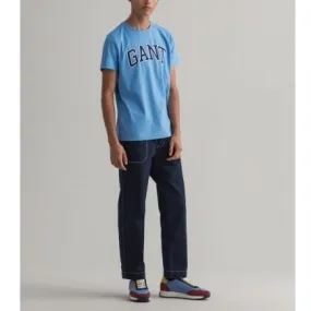GANT Arch Outline T-Shirt Pacific Blue
