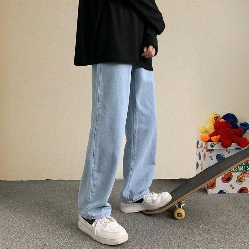 Jeans holgados rectos de pierna ancha