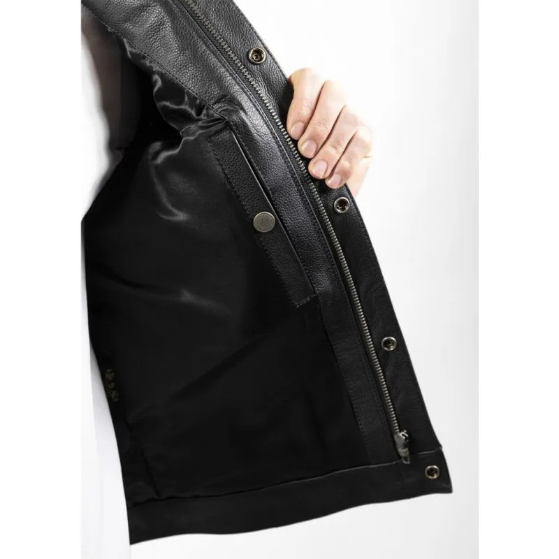 Mc Outlaw Chaqueta de moto de cuero sin mangas - John Doe