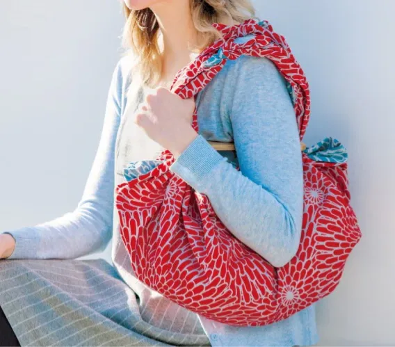 Musubi Furoshiki 104cm Isa-monyo Reversible. Musubi