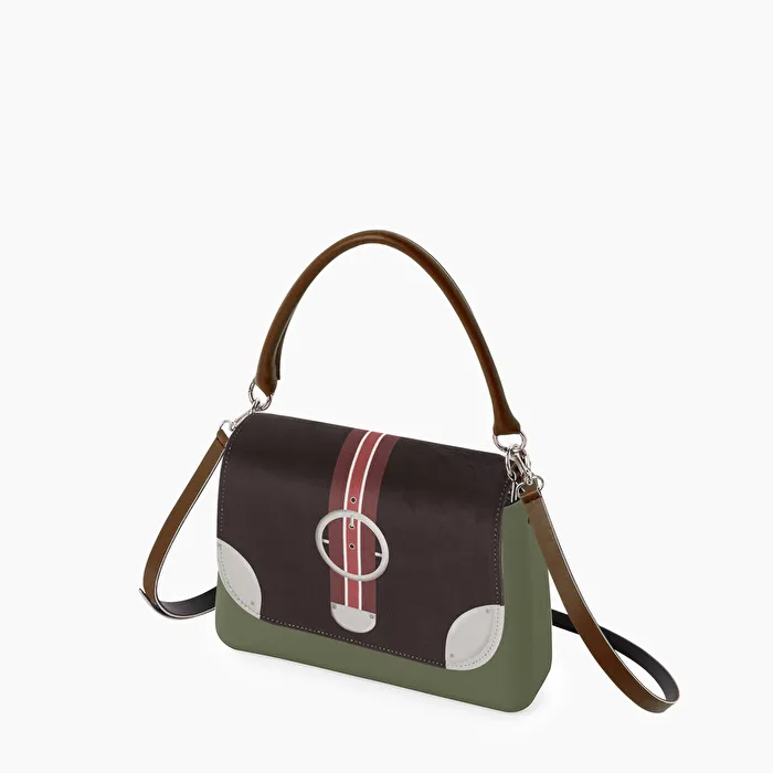 O bag glam militar trompe l'oeil