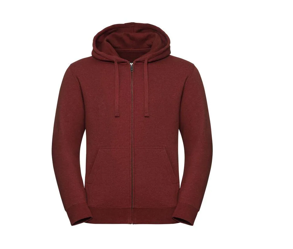 Russell RU263M - Sudor Capuche Zippé y Chiné Homme - Brick Red Melange
