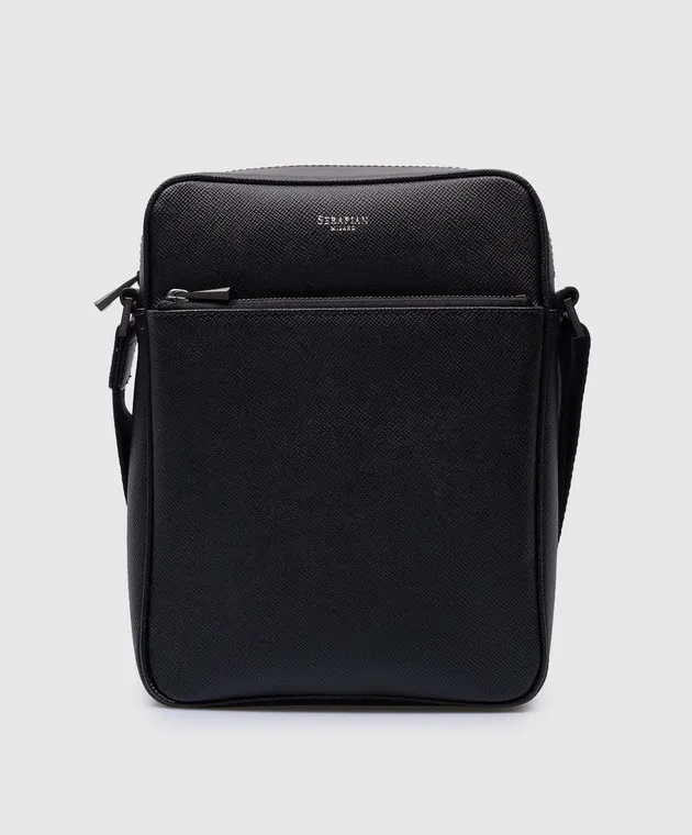 Serapian EVOLUZIONE black leather bag with logo