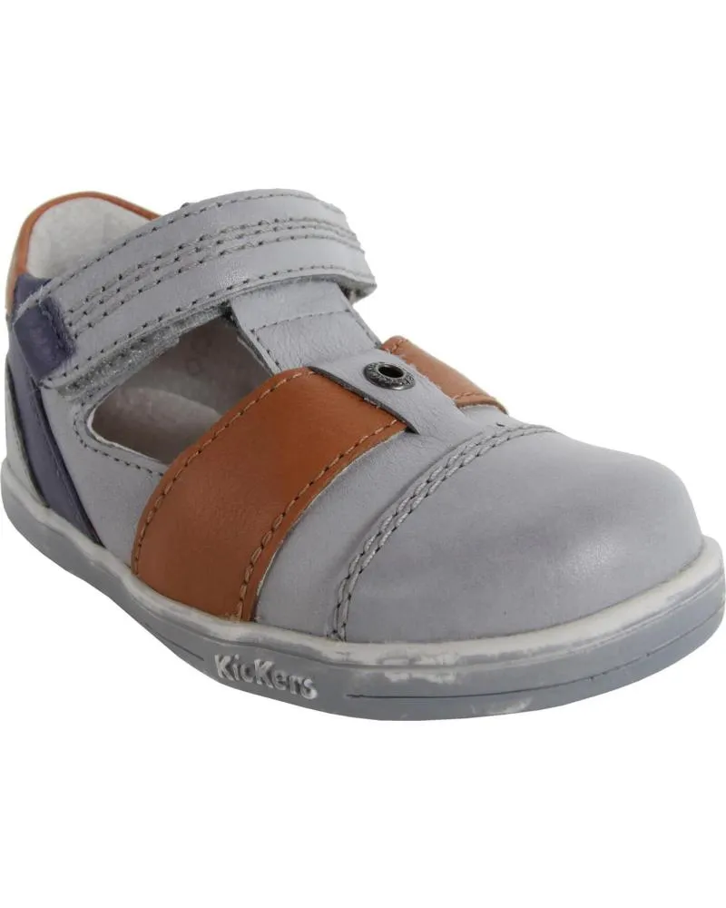 Zapatos de Niño KICKERS 413540-10 TROPICALI GRIS BLEU
